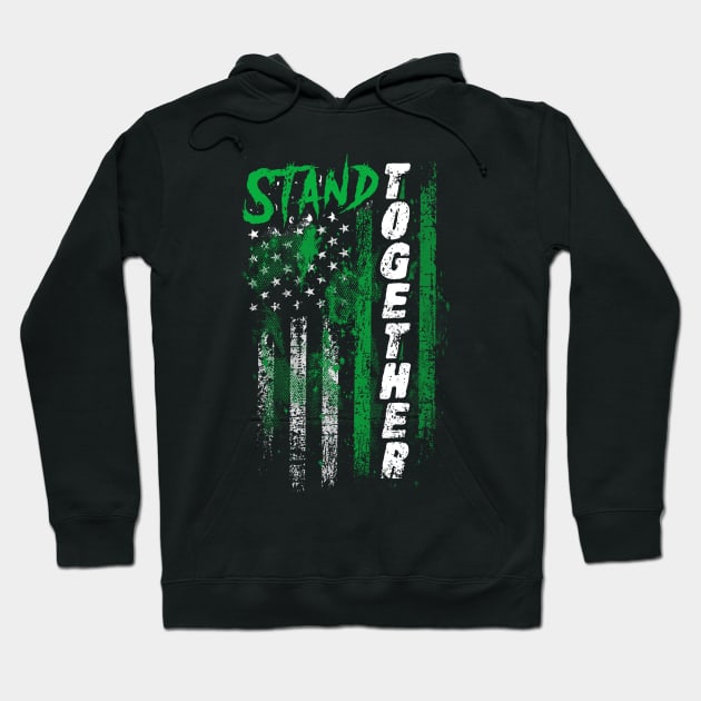 Neurofibromatosis Awareness Stand Together Flag Hoodie by KHANH HUYEN